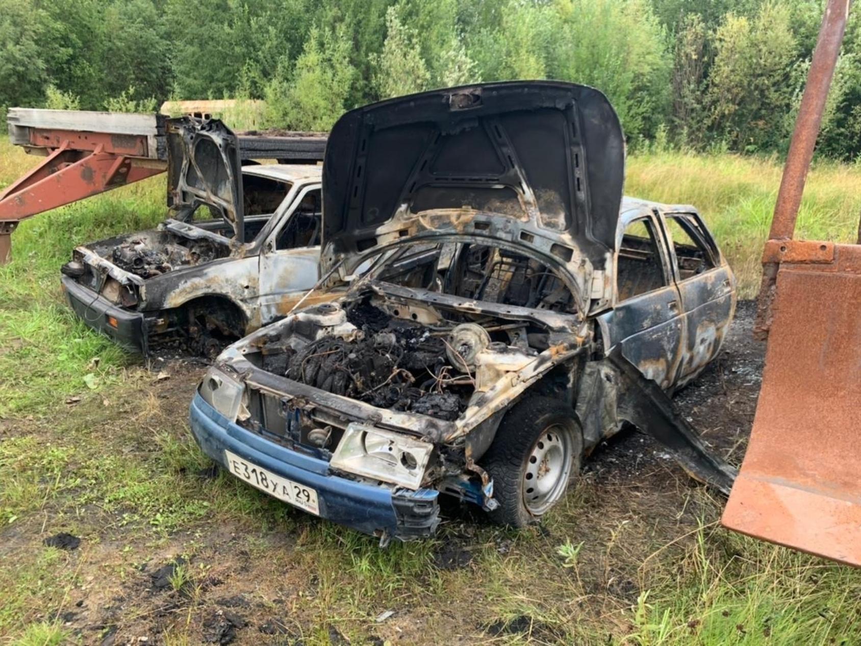 В Архангельской области за сутки сгорели четыре автомобиля