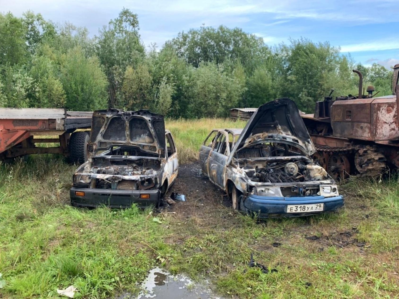 В Архангельской области за сутки сгорели четыре автомобиля